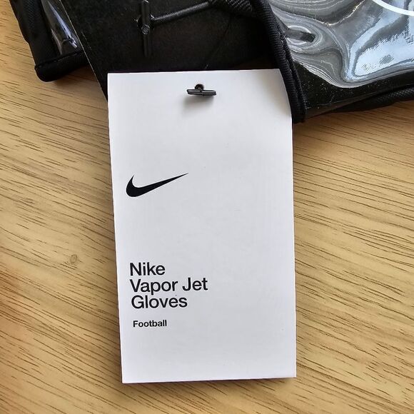Nike Vapor Jet Football Gloves Size S Black White Receiver Texturized Rubber New - Picture 5 of 15